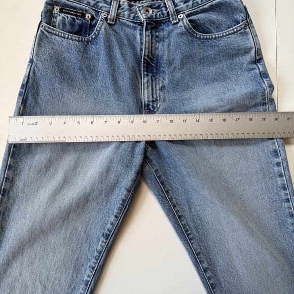 Vintage DKNY Jeans 4R High Rise Straight Leg Light Wash 100% Cotton 90s Y2K - Picture 14 of 16